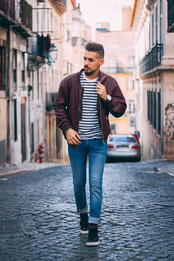 Maroon Bomber Jacket